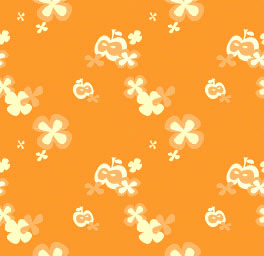 橙色小清新花纹网页背景48