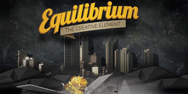 Equilibrium 多边形网页设计Polygon web design