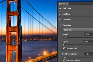 
Photoshop CC 2014新增路径模糊滤镜