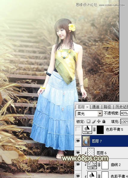 Photoshop调出可爱女孩日系逆光效果,PS教程,思缘教程网