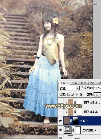 Photoshop调出可爱女孩日系逆光效果,PS教程,思缘教程网