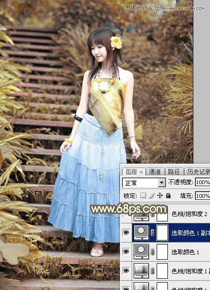 Photoshop调出可爱女孩日系逆光效果,PS教程,思缘教程网