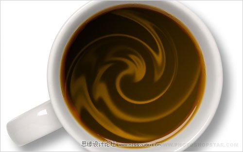 
Photoshop使用滤镜制作牛奶混和咖啡的效果