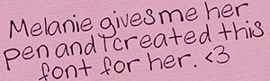 AS Melanie Handwritting