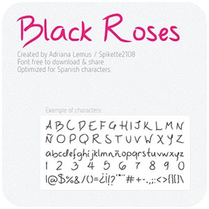 Black Roses – Font