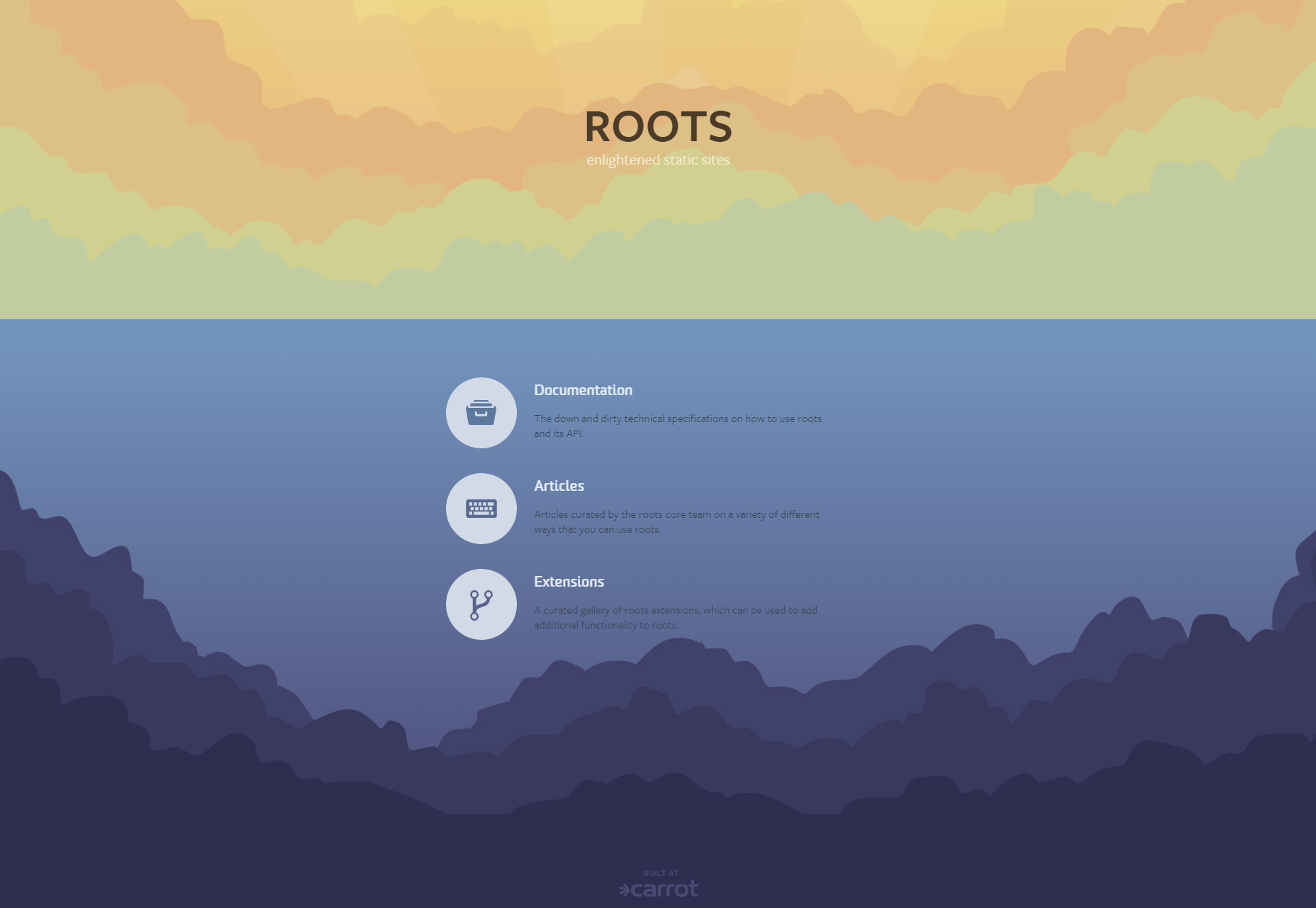 roots-static-front-end-sites-generator