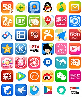 国内知名手机APP PNG图标素材