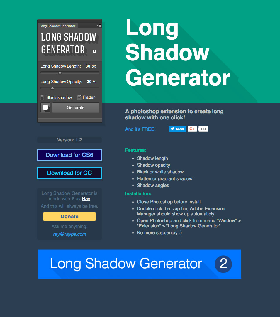 long shadow plugin