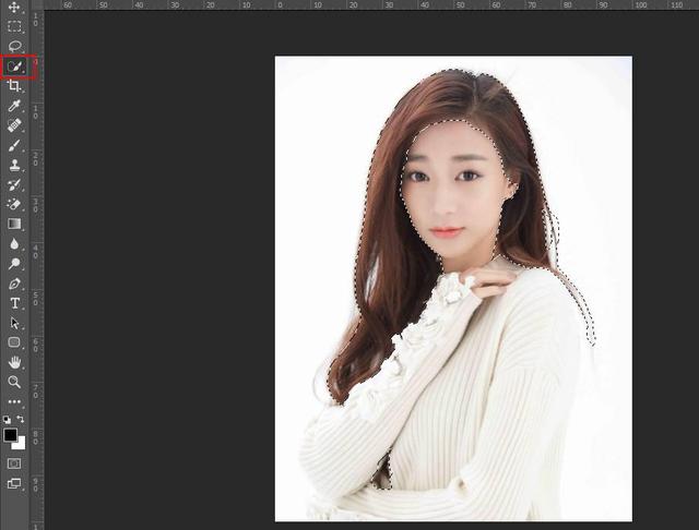 Photoshop快速的给美女人像换头发教程,图趣网