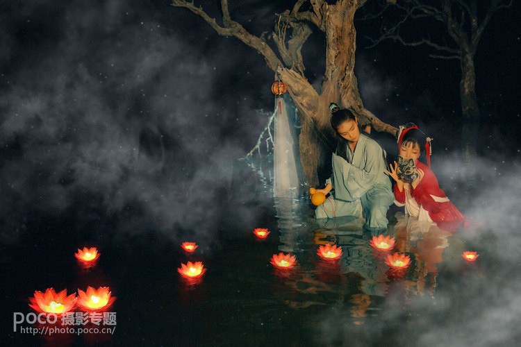 Photoshop调出夜景人像照片唯美艺术结果,破洛洛