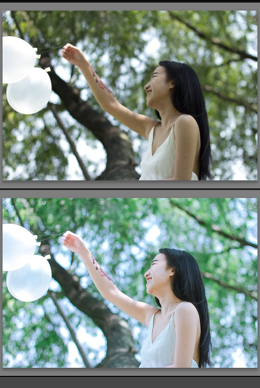 LR调出外景偏暗人像清新通透结果,破洛洛