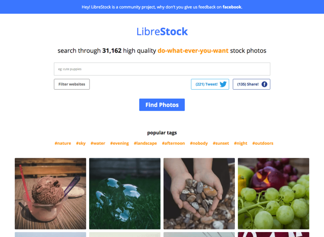 [小众网站]LIBRESTOCK - 一键搜索3万免费图片的神器